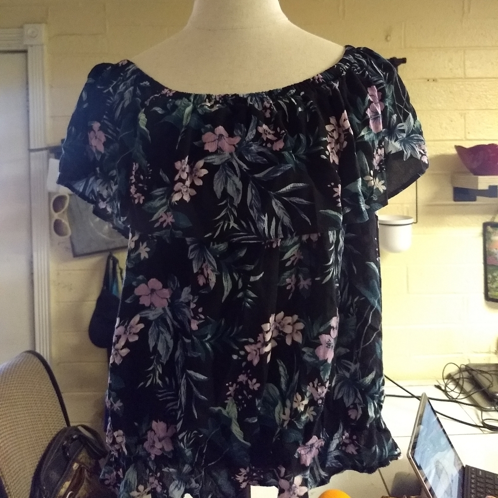 American eagle Crop top tropical/Floral